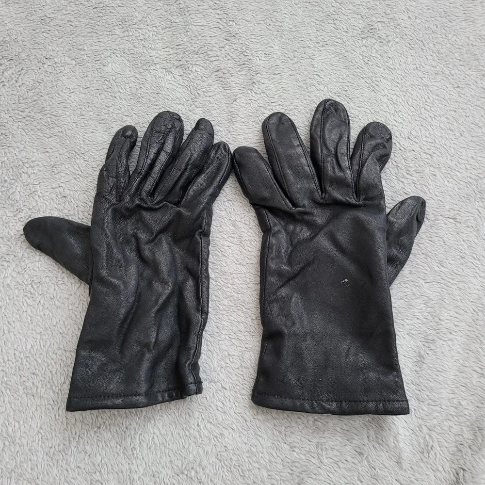 Vintage‎ genuine leather black gloves winter classic heritage richcore old money